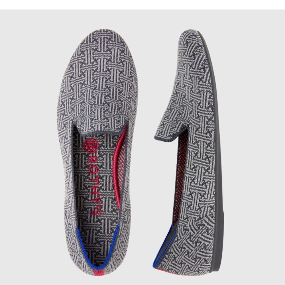 Charcoal grid loafers, Rothys